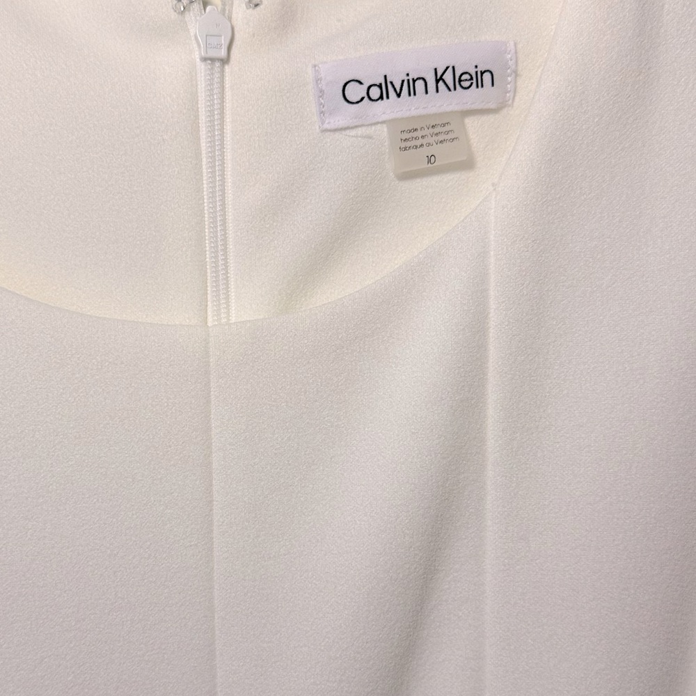 Calvin Klein white dress sz 10 - Picture 2 of 6